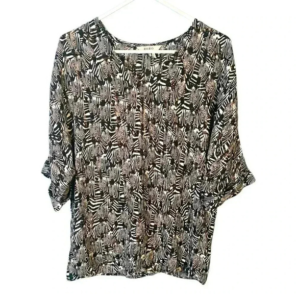 Zozo Zebra Print Top - Picture 1 of 6